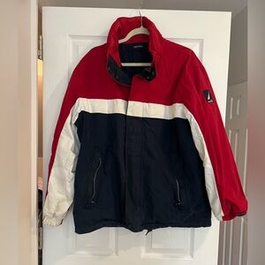 Vintage Reversible Nautica NS-83 Colorblock Sailing Jacket - Red White Navy